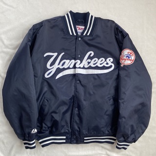 マジェスティック(Majestic)の90s MAJESTIC 中綿 ナイロンスタジャン NY Yankees XL(スタジャン)