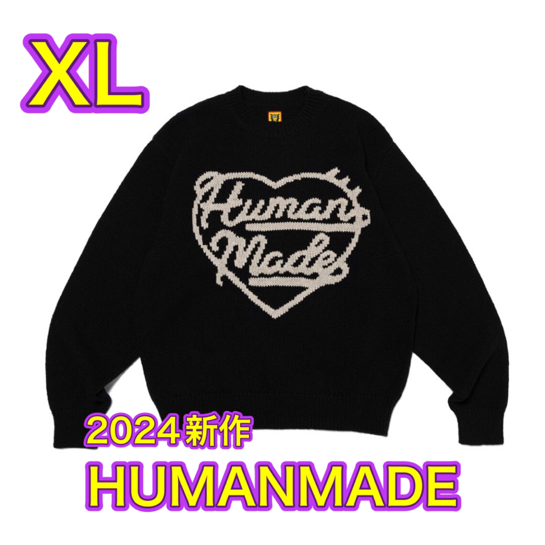 メンズHUMANMADE ヒューマンメイド ニット ブラック XL