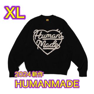 HUMAN MADE - HUMANMADE ヒューマンメイド ニット ブラック XLの HUMAN MADE - HUMANMADE ヒューマンメイド ニット ブラック XLの