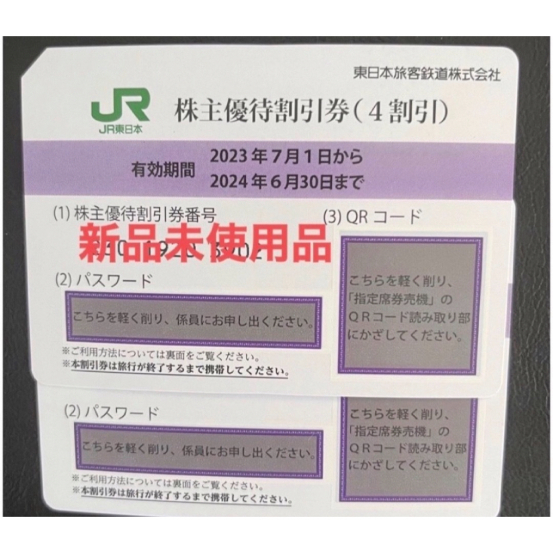 JR(ジェイアール)のJR東日本株主優待券　2枚 チケットの優待券/割引券(その他)の商品写真