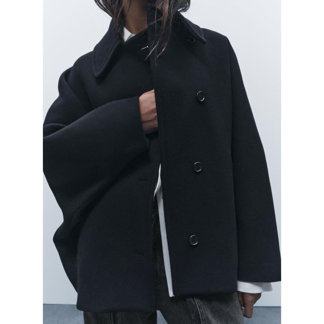 今期新作‼️ZARA‼️クロップドMANTECOウールコート‼️ 今期新作‼️ZARA‼️クロップドMANTECOウールコート‼️