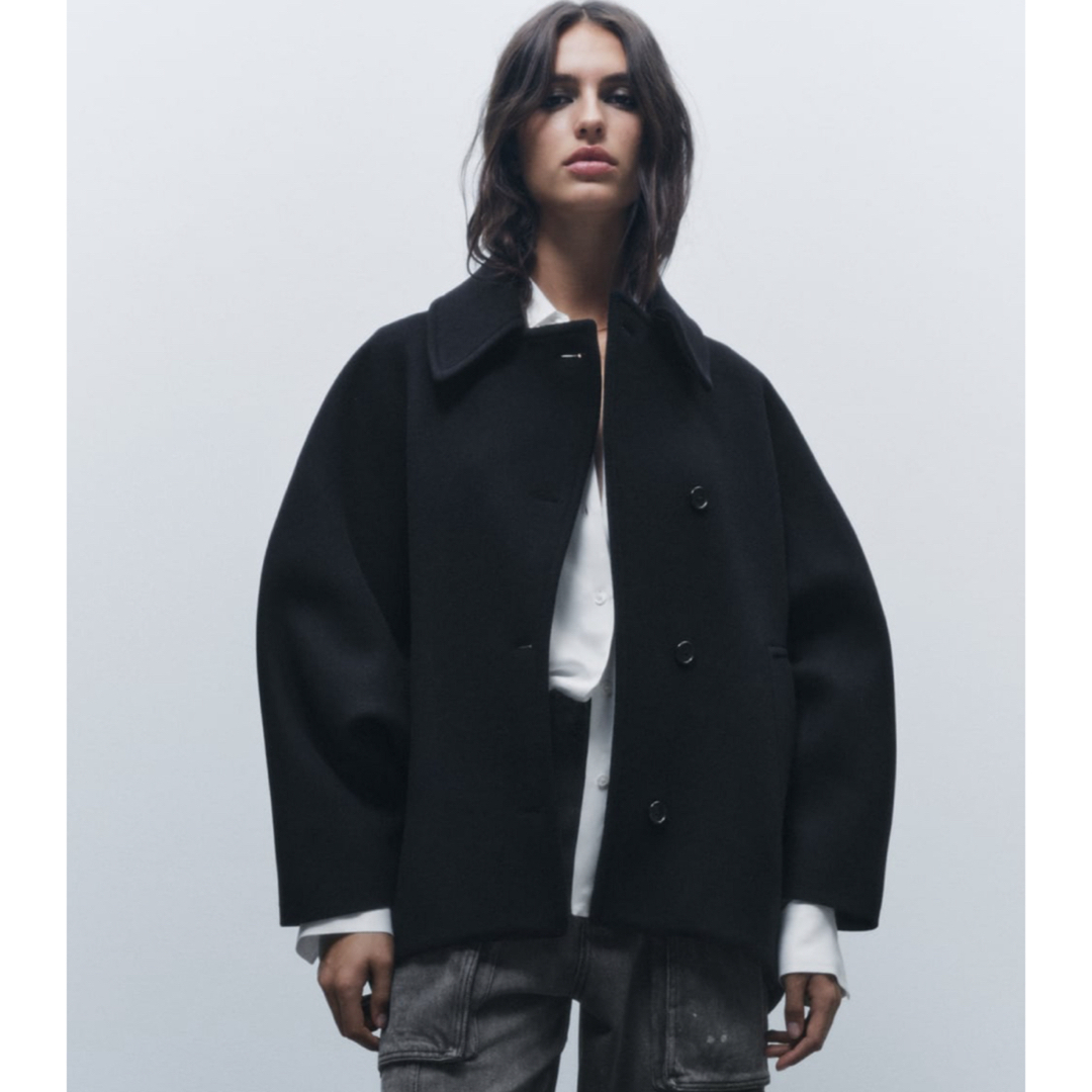 今期新作‼️ZARA‼️クロップドMANTECOウールコート‼️ 今期新作‼️ZARA‼️クロップドMANTECOウールコート‼️