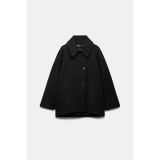 ザラ(ZARA)の今期新作‼️ZARA‼️クロップドMANTECOウールコート‼️(ロングコート)