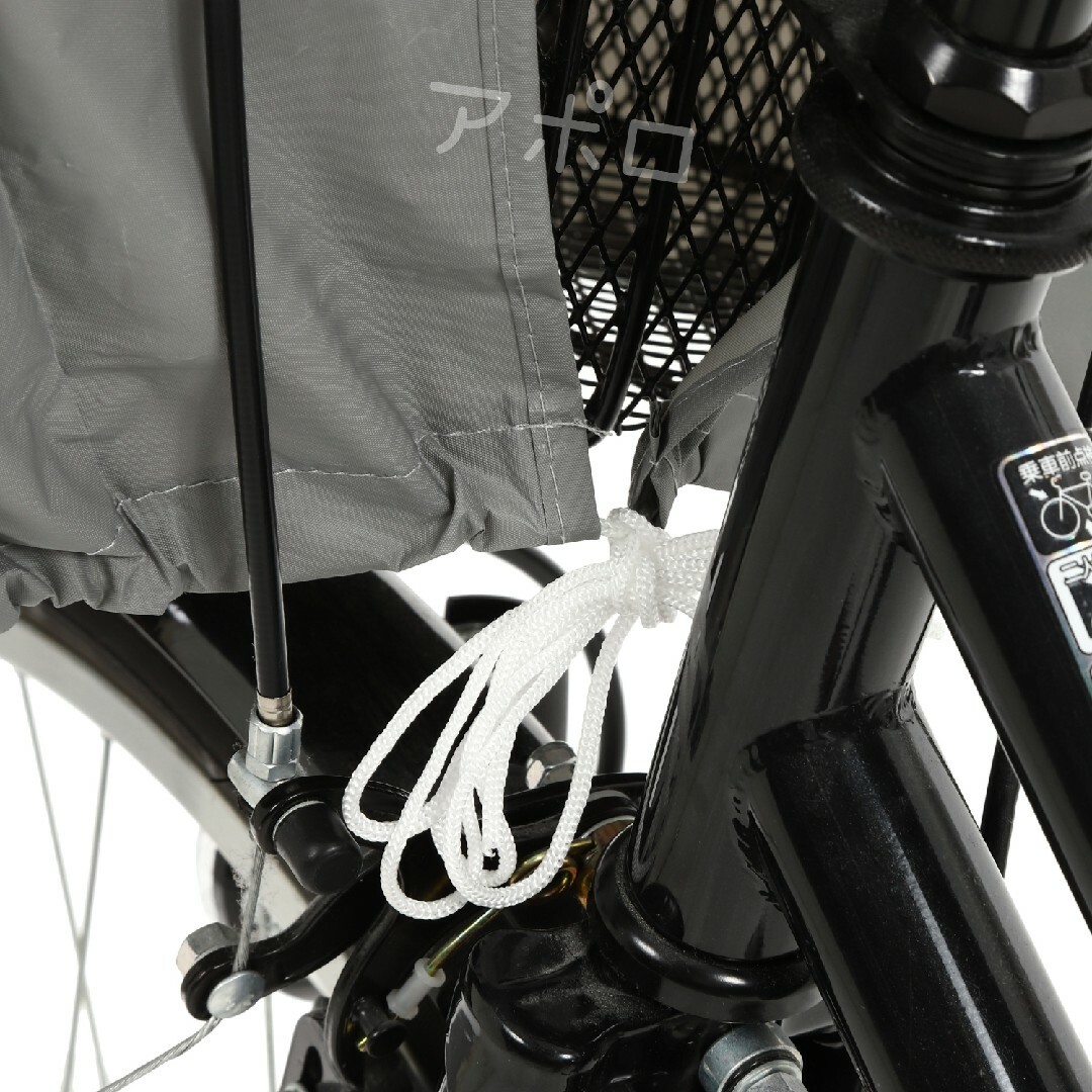 自転車　前カゴカバー　グレー　ダブルファスナー　新品 スポーツ/アウトドアの自転車(その他)の商品写真