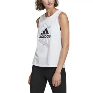 アディダス(adidas)のアディダス ノースリーブシャツ レディース ロゴタンクトップ (タンクトップ)