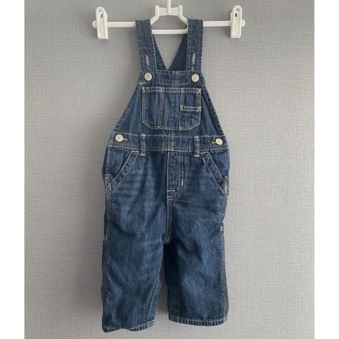GAP(ギャップ)の１　baby gap ベビーギャップ　デニム　オーバーオール　70.80 キッズ/ベビー/マタニティのベビー服(~85cm)(カバーオール)の商品写真