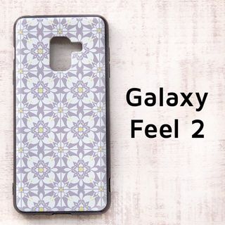 Galaxy Feel2 グレー タイル ソフトケース カバー フィール2(Androidケース)