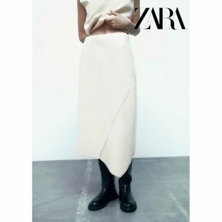 ザラ(ZARA)の1 ZARA ミディ丈アシンメトリーデザインスカート S(ロングスカート)