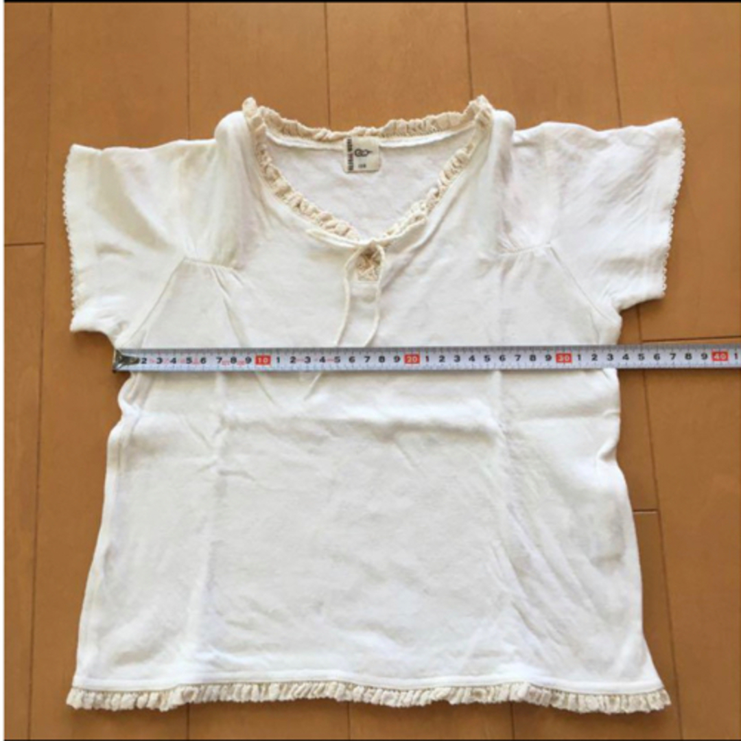 GLOBAL WORK(グローバルワーク)のGLOBAL WORK  Tシャツ　（110㎝）オフホワイト キッズ/ベビー/マタニティのキッズ服女の子用(90cm~)(Tシャツ/カットソー)の商品写真