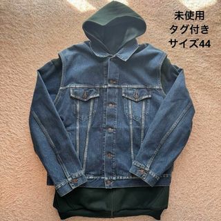 バレンシアガ(Balenciaga)の【未使用】BALENCIAGA  ドッキングジャケット サイズ44 インディゴ(Gジャン/デニムジャケット)