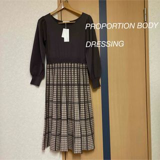 プロポーションボディドレッシング(PROPORTION BODY DRESSING)のプロポーションボディドレッシング　タグ付き新品未使用✨　ニットワンピース　美品✨(ロングスカート)