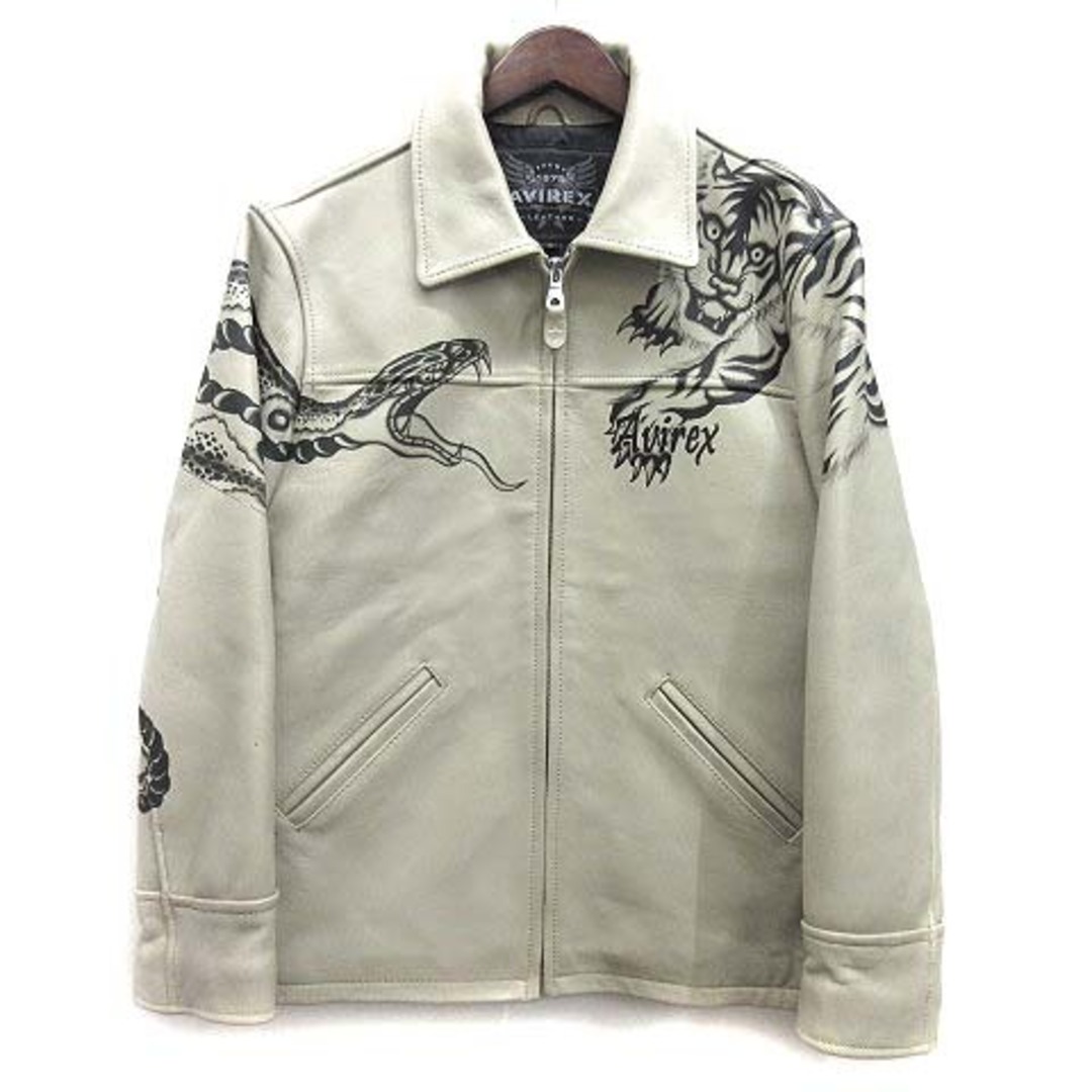 AVIREX(アヴィレックス)のアヴィレックス 限定80着 虎蛇 ハンドペイント ラムレザー ジャケット 中綿 メンズのジャケット/アウター(ライダースジャケット)の商品写真
