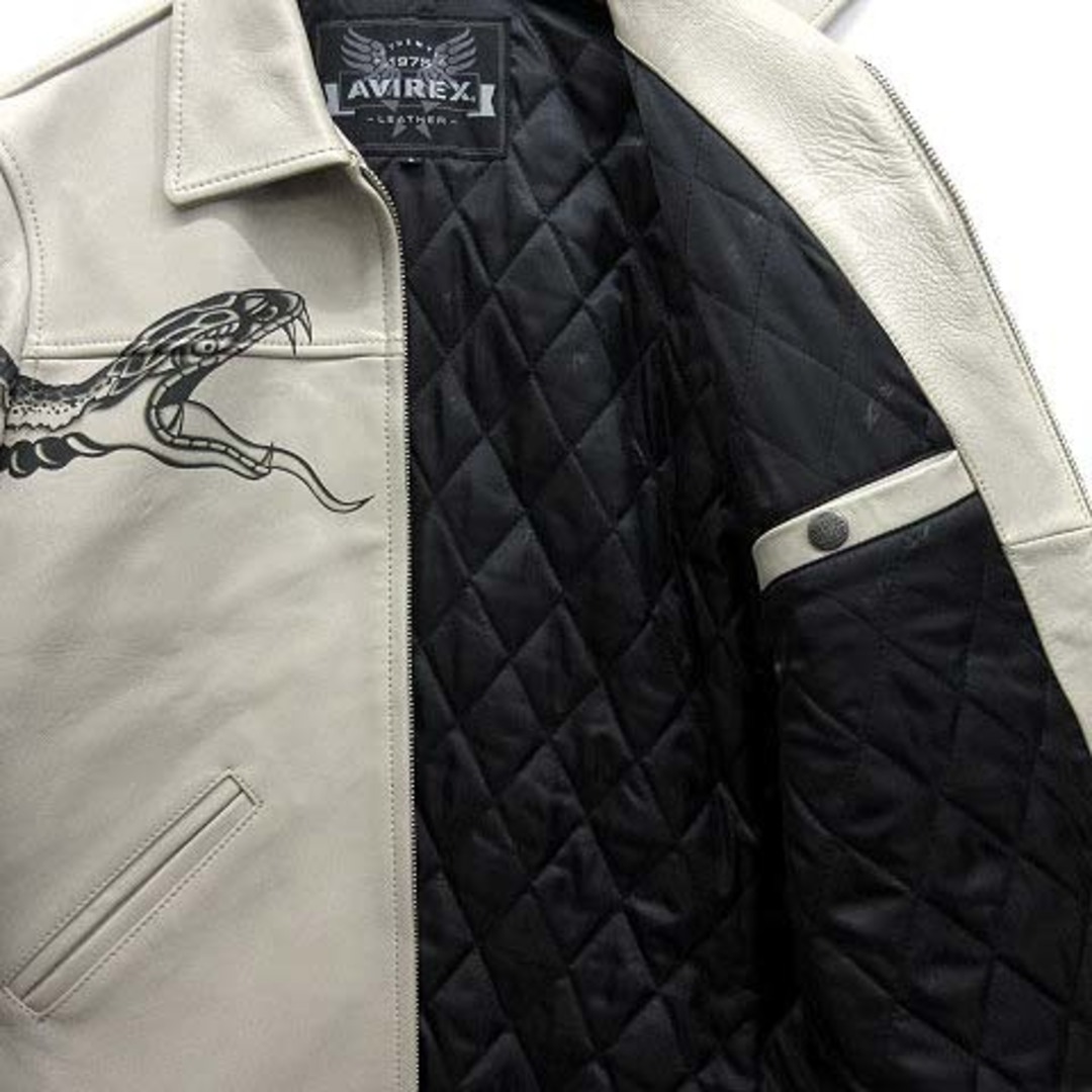 AVIREX(アヴィレックス)のアヴィレックス 限定80着 虎蛇 ハンドペイント ラムレザー ジャケット 中綿 メンズのジャケット/アウター(ライダースジャケット)の商品写真