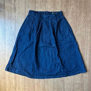 ザラ(ZARA)の【ZARA】 タック入りデニムスカート(ひざ丈スカート)