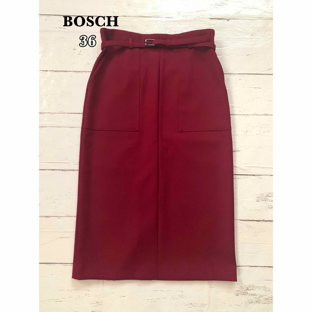 BOSCH(ボッシュ)のBOSCH ボッシュ　タイトスカート　ベルト付き　ロングスカート　スリット レディースのスカート(ロングスカート)の商品写真