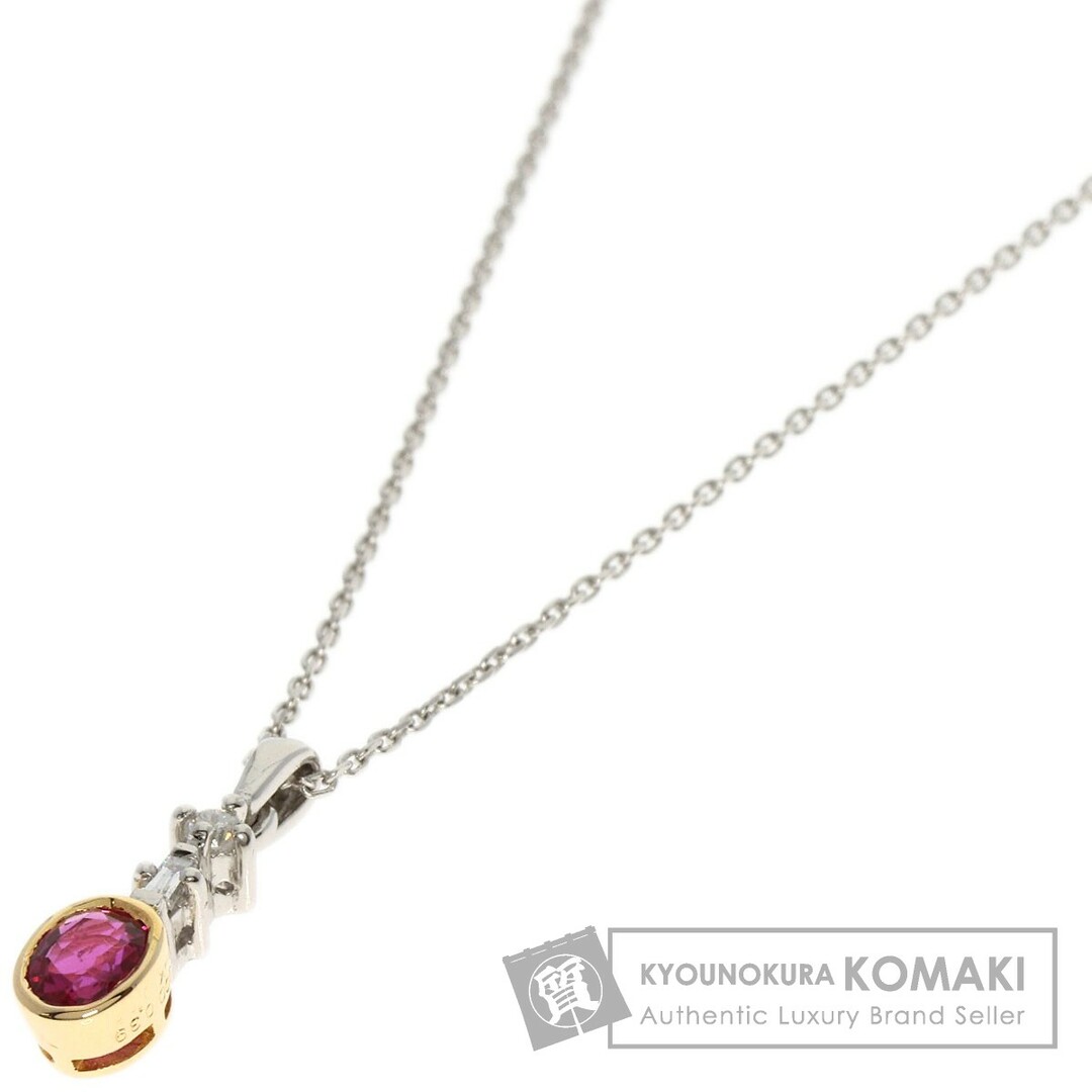 SELECT JEWELRY ルビー ダイヤモンド ネックレス PT900 PT850 K18YG レディース状態ダメージ箇所