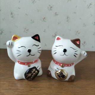 招き猫　2個セット(その他)