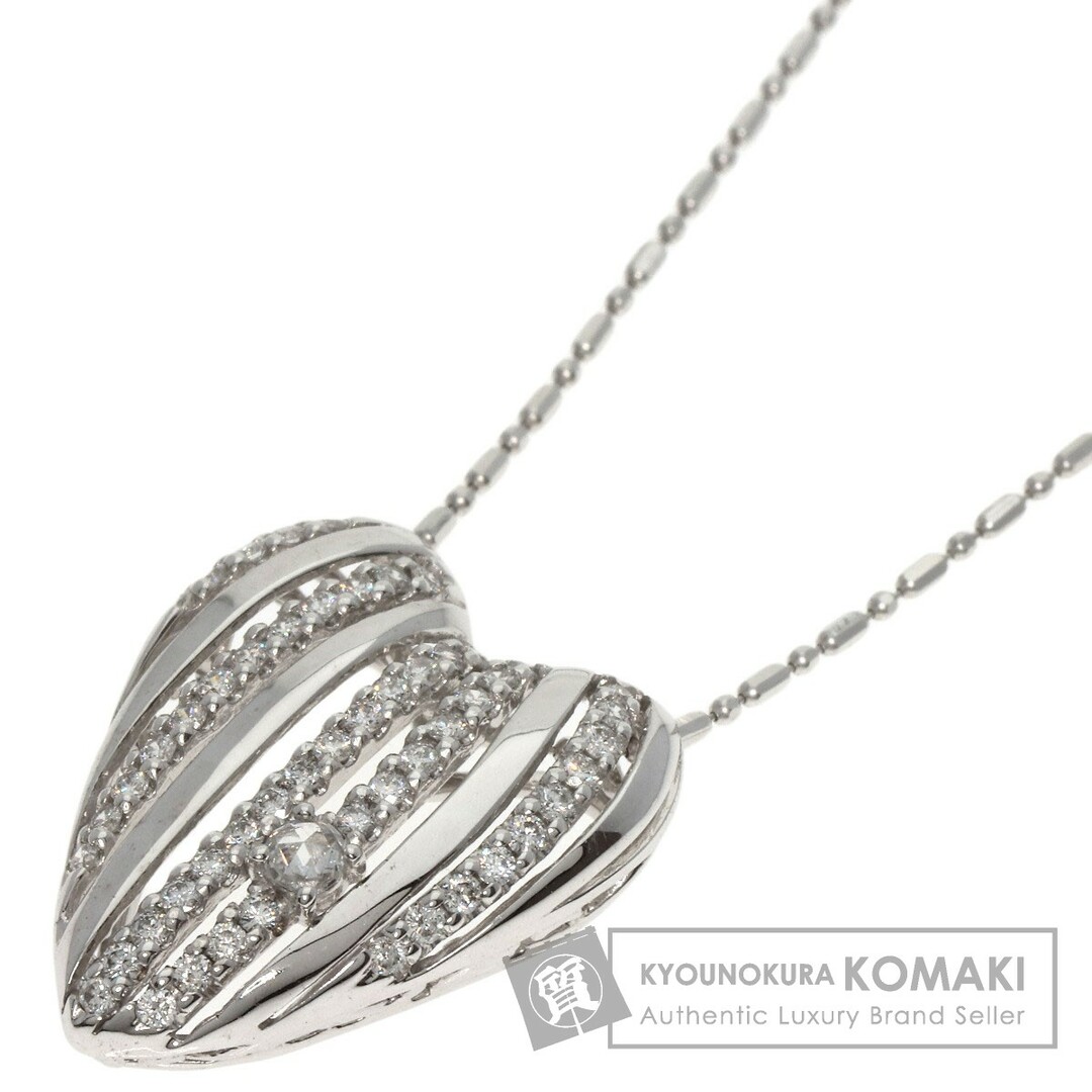 K18WGサイズSELECT JEWELRY ダイヤモンド ハート ネックレス K18WG レディース