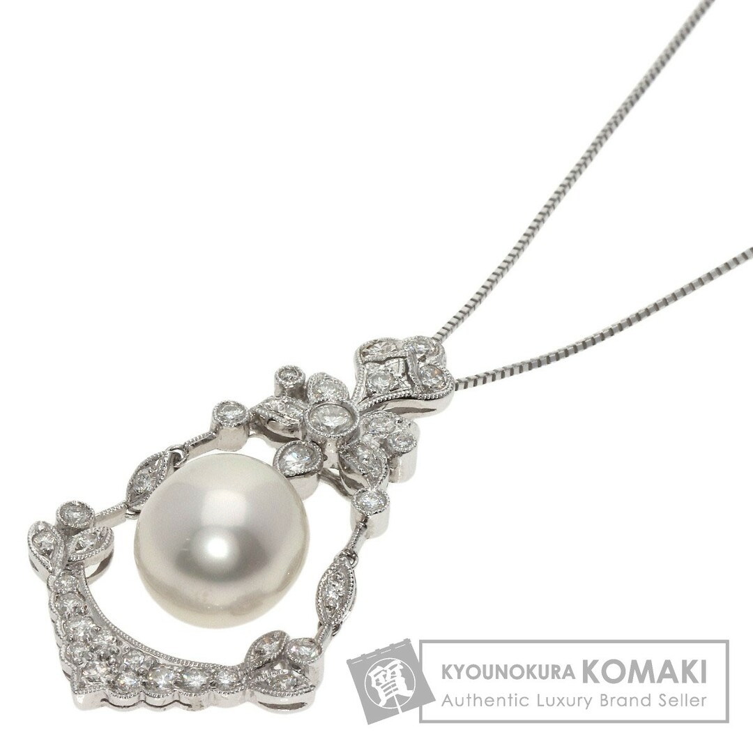 状態ダメージ箇所SELECT JEWELRY パール 真珠 ダイヤモンド ネックレス K18WG レディース