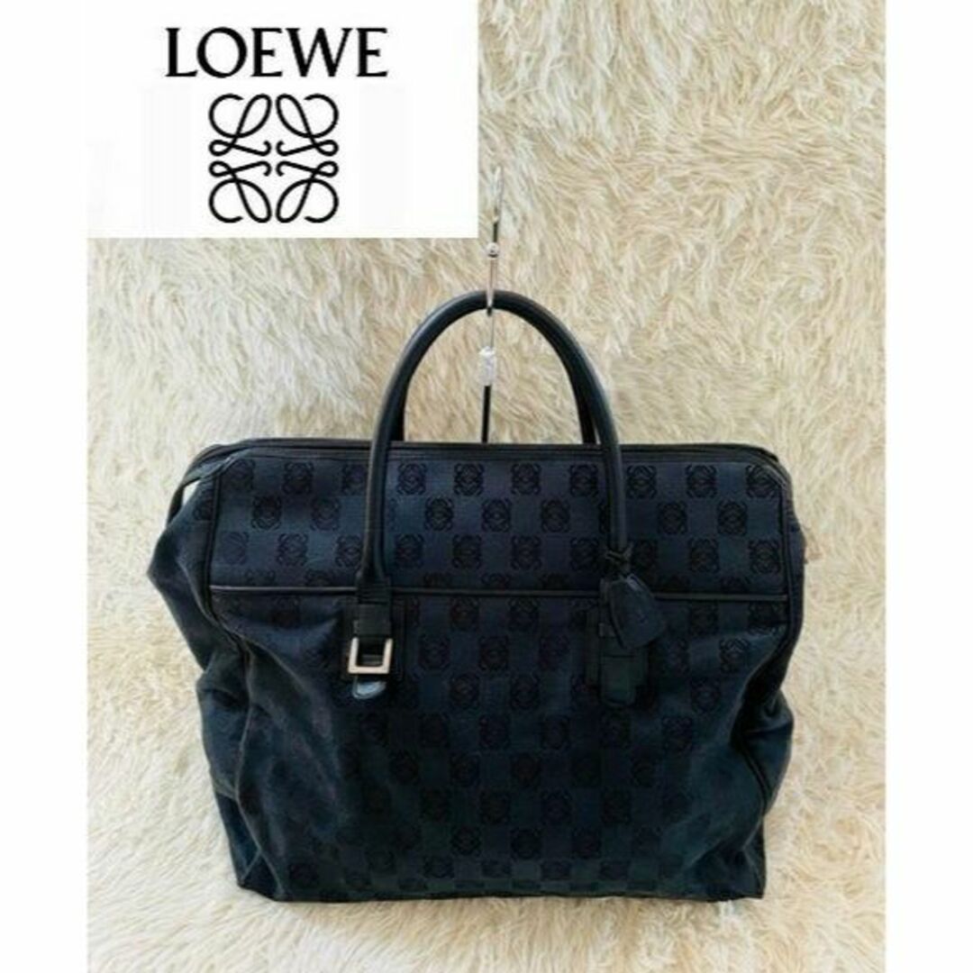 【LOEWE】 ロエベ  アナグラム キャンバス レザー ボストン バッグ レディースのバッグ(ボストンバッグ)の商品写真