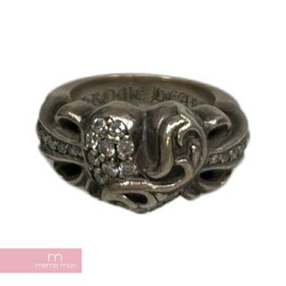 クロムハーツ(Chrome Hearts)のCHROME HEARTS Floral Heart Ring クロムハーツ フローラルハートリング 指輪 アクセサリー パヴェダイヤモンド シルバー925 【240105】【中古-B】【me04】(リング(指輪))