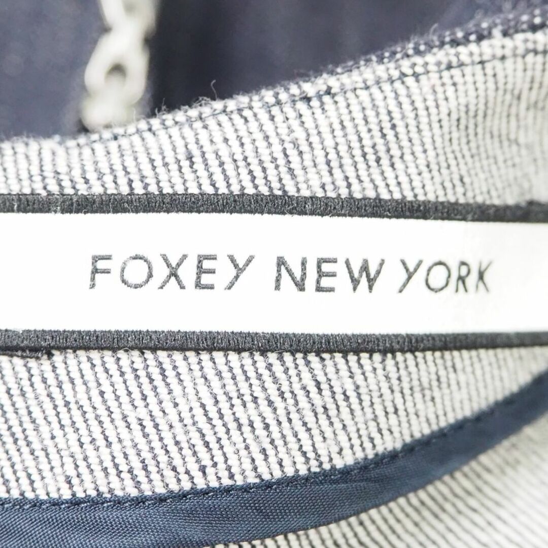 FOXEY(フォクシー)の美品 FOXEY NEW YORK フォクシー 37032 ワンピース 38 綿 ポリウレタン ノースリーブ ミディ丈 レディース AN502A5  レディースのワンピース(ミニワンピース)の商品写真
