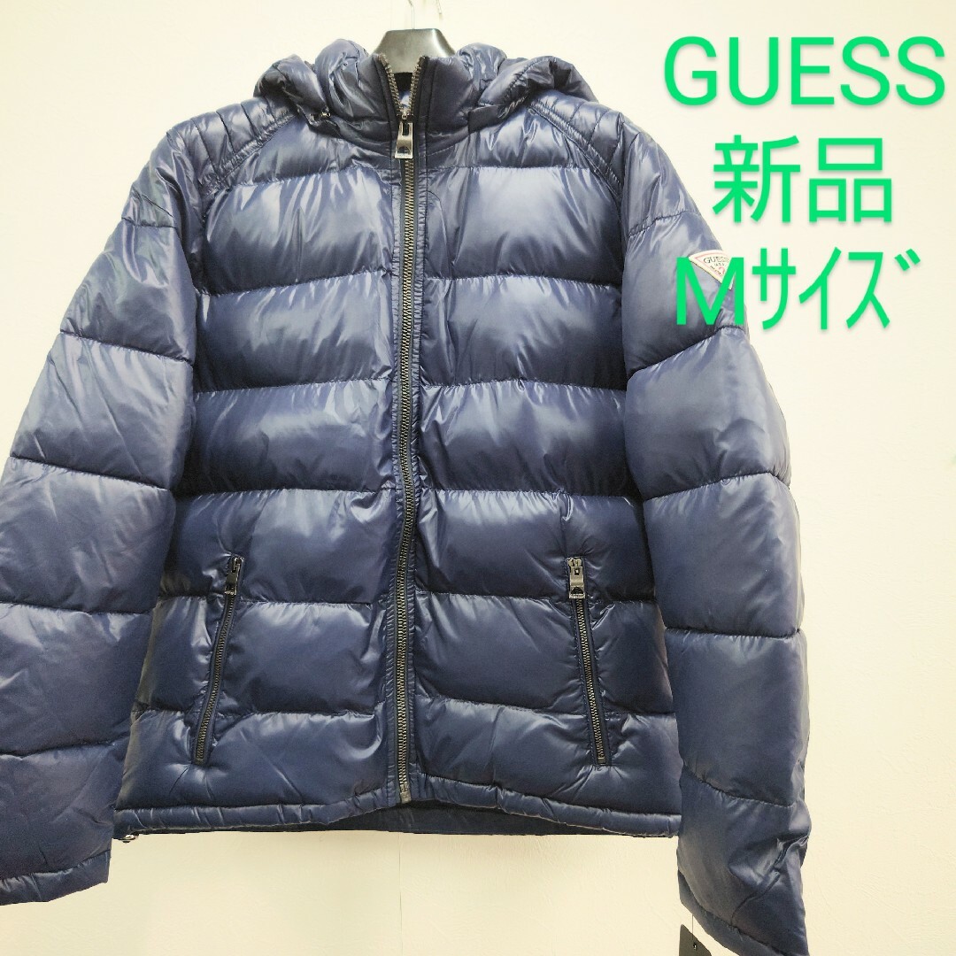 GUESS(ゲス)のGUESS メンズ 中綿ダウンジャケット フード付き Mサイズ メンズのジャケット/アウター(ダウンジャケット)の商品写真