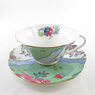 ウェッジウッド(WEDGWOOD)の美品 WEDGWOOD ウェッジウッド バタフライブルーム ティーカップ＆ソーサー SY7847G (グラス/カップ)