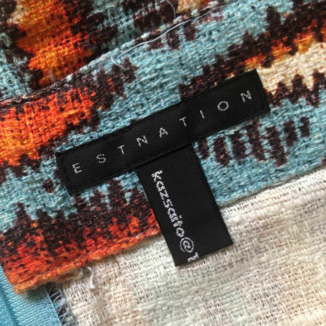 ESTNATION(エストネーション)の【美品】エストネーション-ESTNATION-ネイティブフレアスカート サイズL レディースのスカート(ひざ丈スカート)の商品写真