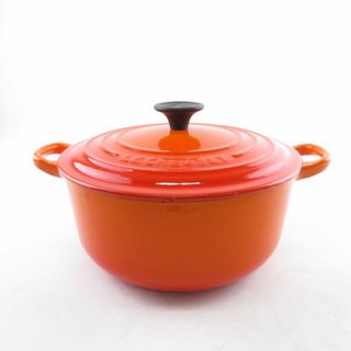 ルクルーゼ(LE CREUSET)の美品 Le Creuset ルクルーゼ ココットロンド 20 両手鍋 ホーロー 料理 調理 SY7769T (鍋/フライパン)