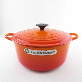 ルクルーゼ(LE CREUSET)の美品 Le Creuset ルクルーゼ ココットロンド 24 両手鍋 ホーロー 料理 調理 SY7770T (鍋/フライパン)