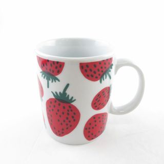 マリメッコ(marimekko)の美品 marimekko マリメッコ MANSIKKA「イチゴ」 マンシッカ 2006 マグカップ 苺 いちご 旧刻印 廃盤 レア 限定 北欧 SU4999K (グラス/カップ)