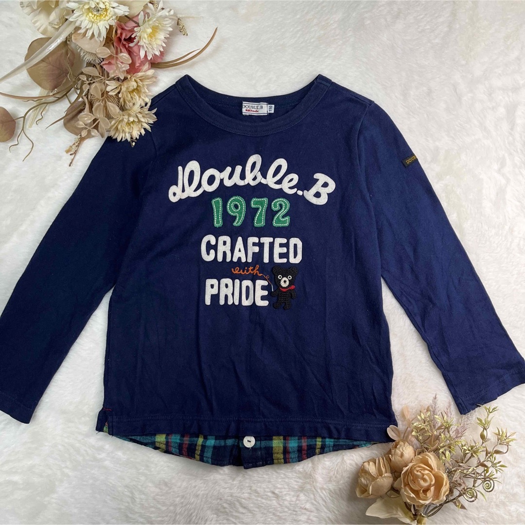 お歳暮 ☆ダブルB☆長袖Tシャツ☆150☆重ね着風☆ミキハウス☆日本製 お歳暮 ☆ダブルB☆長袖Tシャツ☆150☆重ね着風☆ミキハウス☆日本製
