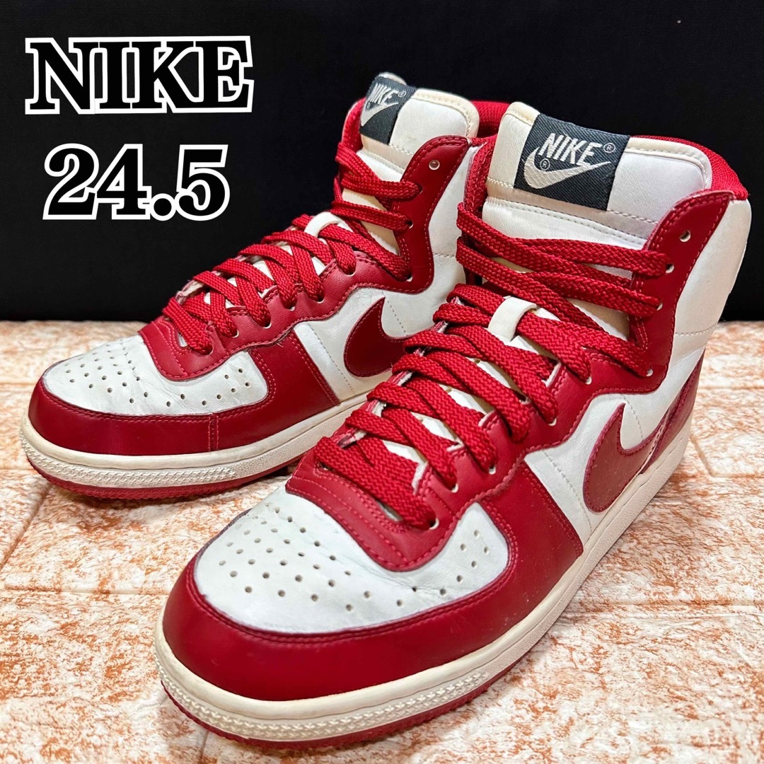 NIKE(ナイキ)の2008年 NIKE TERMINATR HI BASIC 赤白  レディースの靴/シューズ(スニーカー)の商品写真