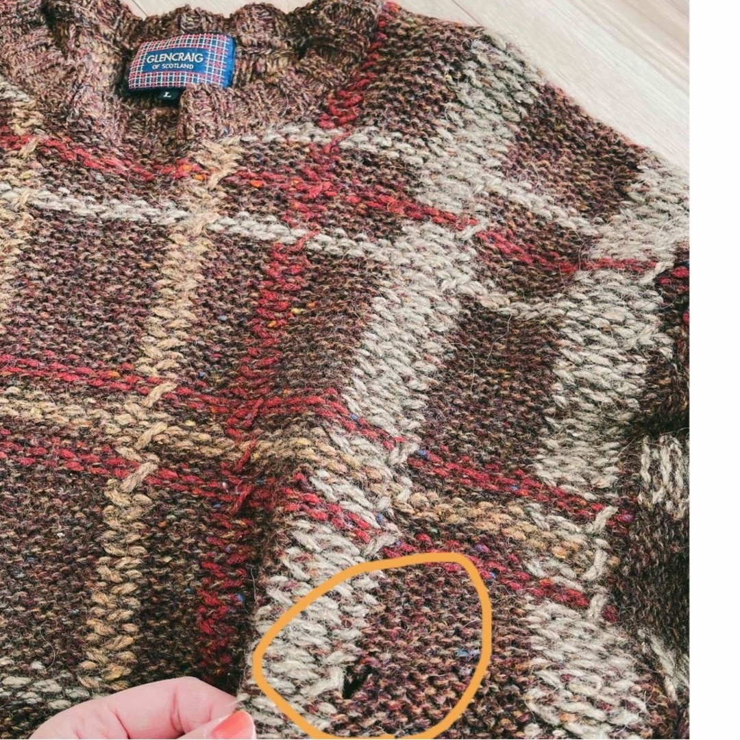 Lochie(ロキエ)の80's  vintage ニット   made in Scotland メンズのトップス(ニット/セーター)の商品写真