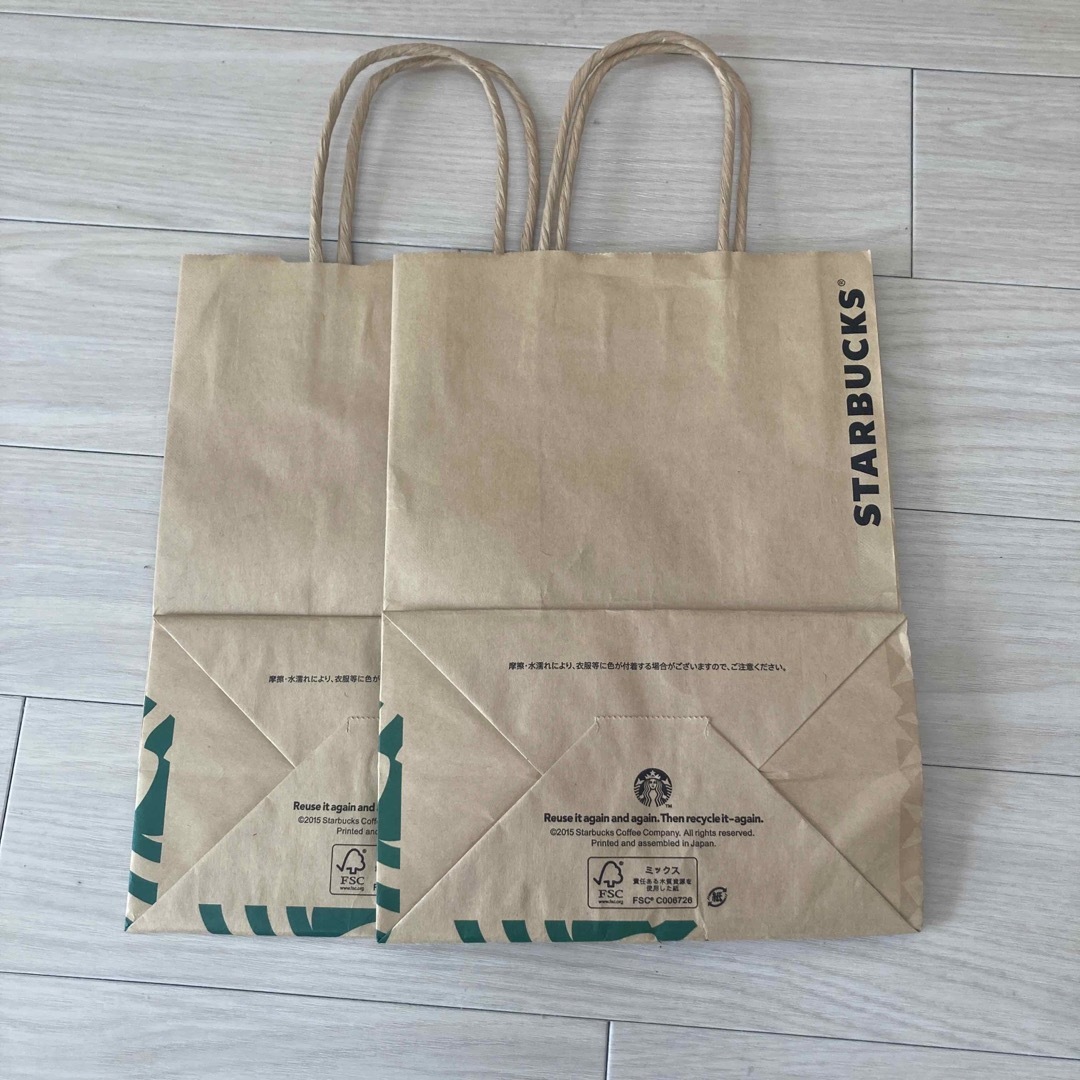 Starbucks(スターバックス)の【送料込み・匿名】スターバックス　紙袋　ショッパー　カップスリーブ　スタバ レディースのバッグ(ショップ袋)の商品写真