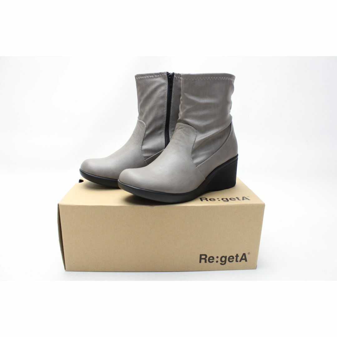 Re:getA(リゲッタ)の新品♪Re:getA サイドZIPウエッジブーツ(S)/07 レディースの靴/シューズ(ブーツ)の商品写真