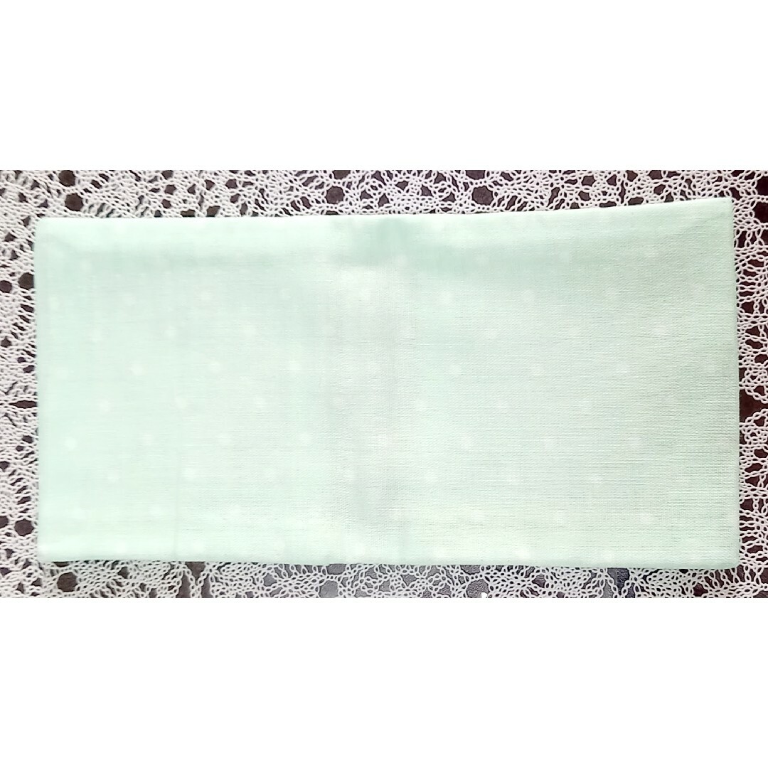 サニタリーケース　エメラルドグリーン水玉 ハンドメイドのファッション小物(ポーチ)の商品写真