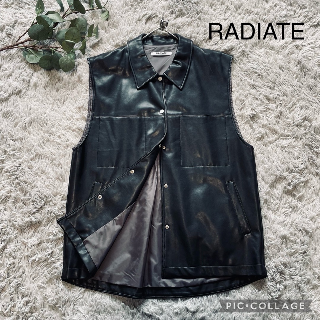 レディースRADIATE スコットクラブ　フェイクレザーベスト　フェイクレザージャケット