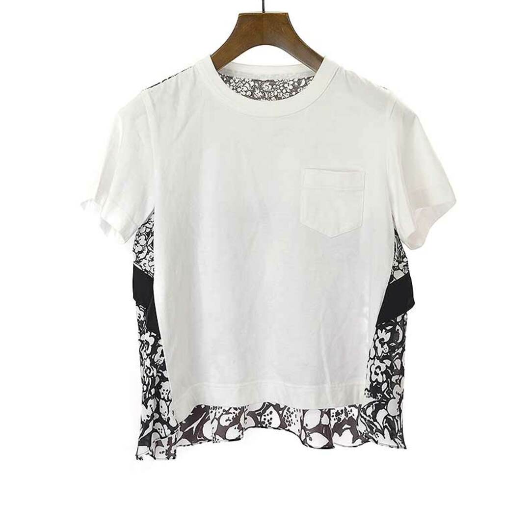 新品未使用品Ｓsacai サカイ 23SS Floral Print T-shirt フローラルプリントTシャツ ホワイト 1