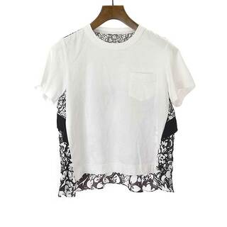 サカイ(sacai)のsacai サカイ 23SS Floral Print T-shirt フローラルプリントTシャツ ホワイト 1(Tシャツ(半袖/袖なし))