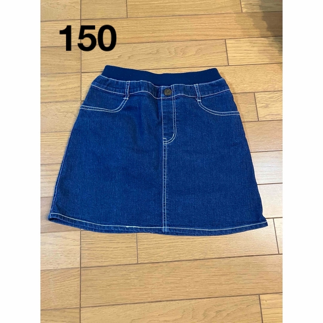 ikka(イッカ)のikka デニム　スカート　150 キッズ/ベビー/マタニティのキッズ服女の子用(90cm~)(スカート)の商品写真