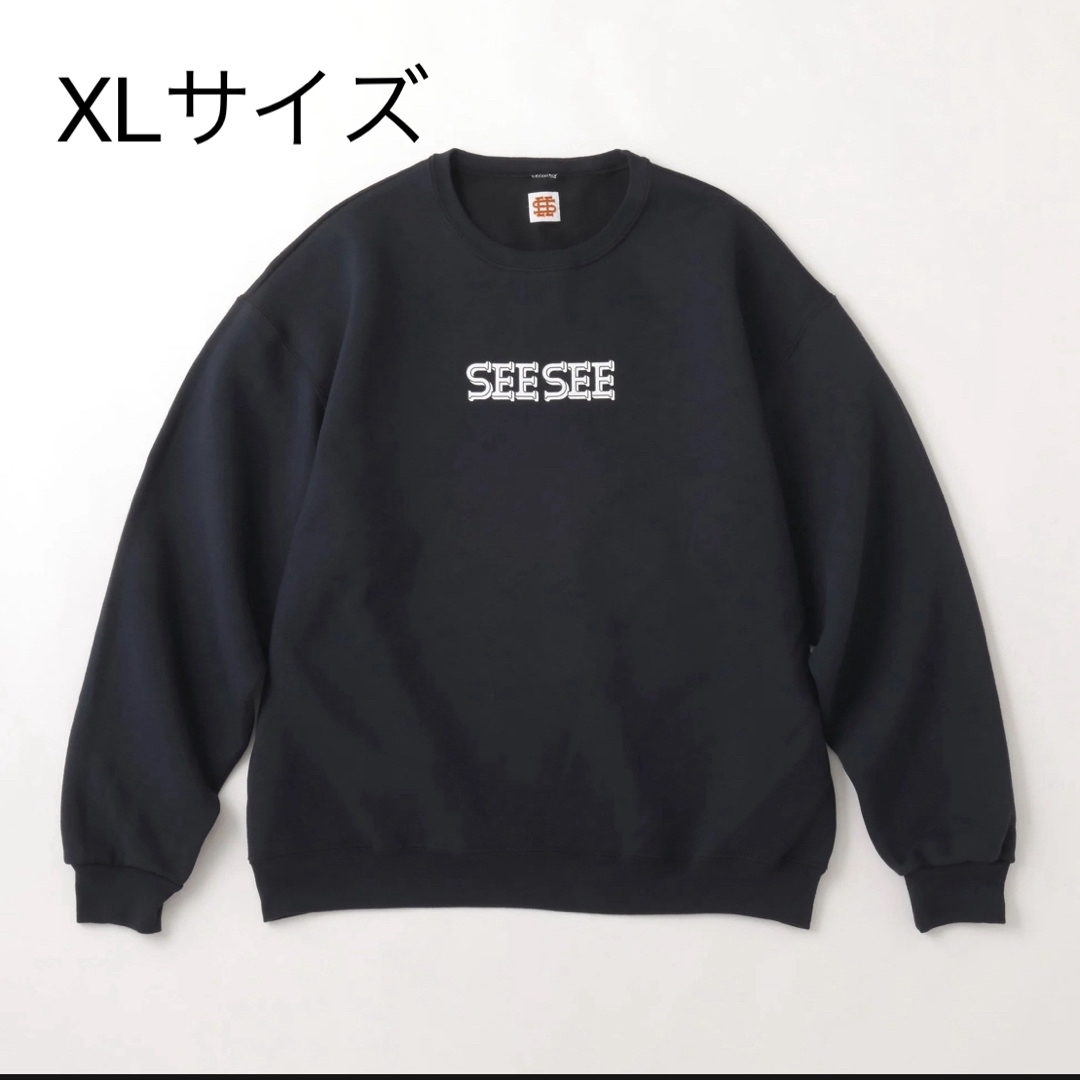 商品を価格比較 SEE SEE FONT LOGO CREW BLACK ブラック XLサイズ ...