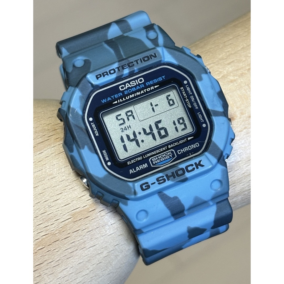 ついに再販開始！ G-SHOCK/ビンテージ/スピード/DW-5600/迷彩/ブルー