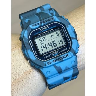 ジーショック(G-SHOCK)のG-SHOCK/ビンテージ/スピード/DW-5600/迷彩/ブルー/ミリタリー(腕時計(デジタル))