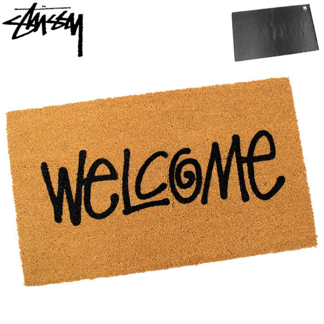 STUSSY(ステューシー)の【即完売)stussyステューシー  メンズ 正規品 玄関マット インテリア/住まい/日用品のラグ/カーペット/マット(玄関マット)の商品写真