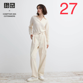 ユニクロ(UNIQLO)の【新品】UNIQLO ペグジーンズ　コントワーデコトニエ　ナチュラル　27(カジュアルパンツ)