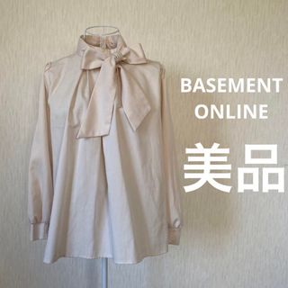 ベースメント(BASEMENT)のベースメントオンライン　ハイネックボウタイブラウス　リボン　アイボリー(シャツ/ブラウス(長袖/七分))