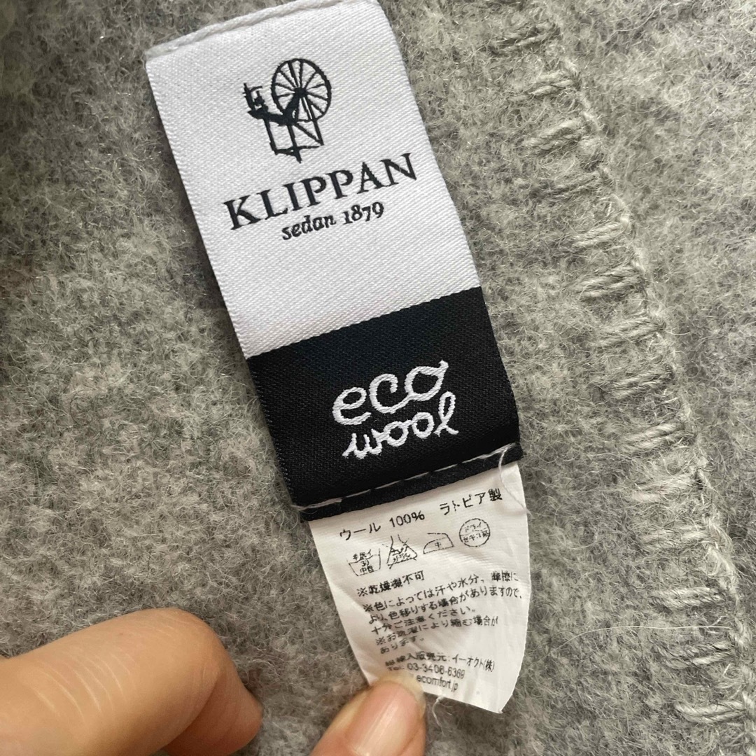 KLIPPAN(クリッパン)のクリッパン　ブランケット　グレー レディースのファッション小物(マフラー/ショール)の商品写真