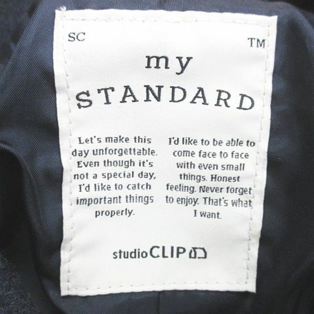 STUDIO CLIP(スタディオクリップ)のスタディオクリップ ダッフルコート ロング丈 紺系 ネイビー トグルボタン 毛 レディースのジャケット/アウター(ダッフルコート)の商品写真